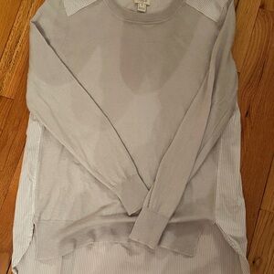 J. Crew Light Gray Crewneck Sweater